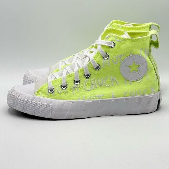 Converse Chuck 70 HI UNT1TL3D in Neon Yellow - Women’s US 5 - Picture 5 of 10